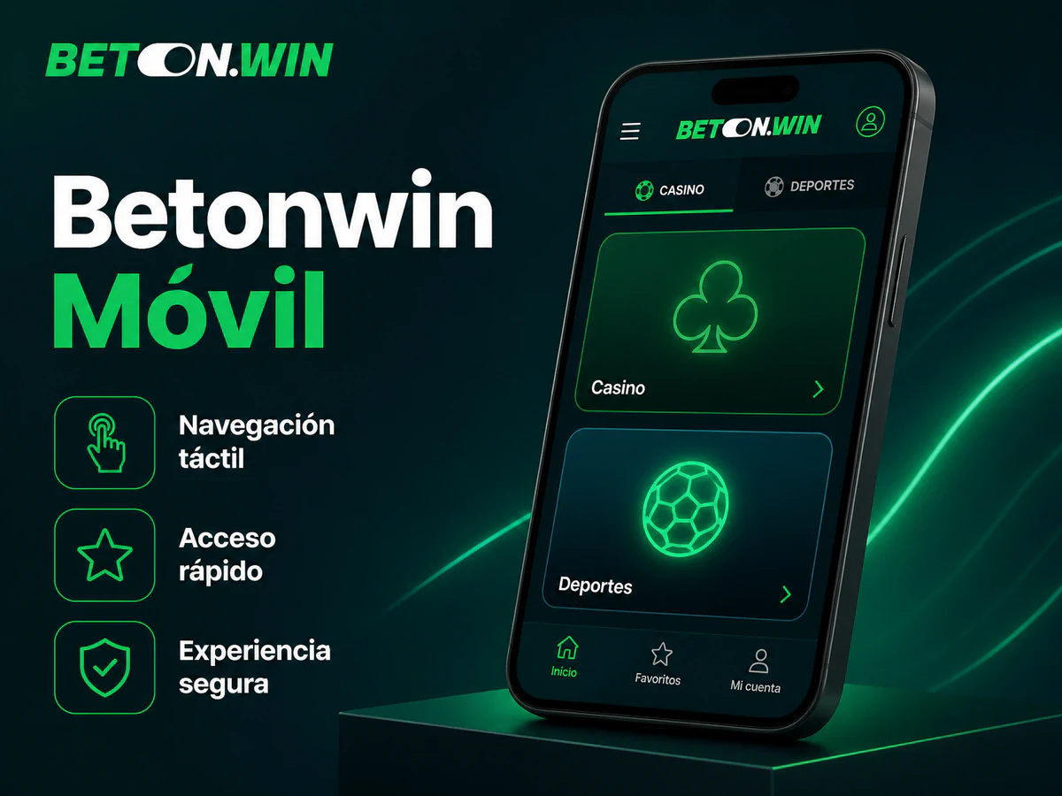 Interfaz móvil y navegación táctil de Betonwin en smartphones